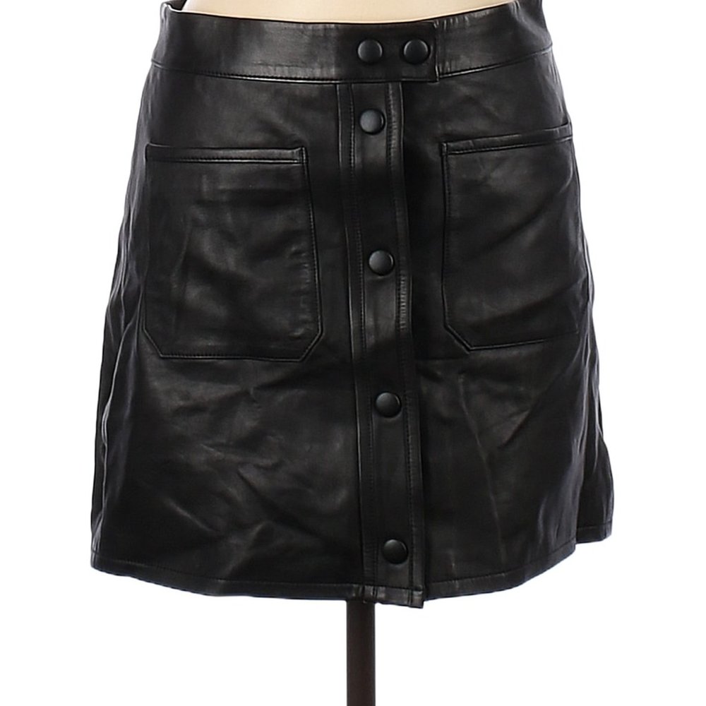Frame authentic leather skirt